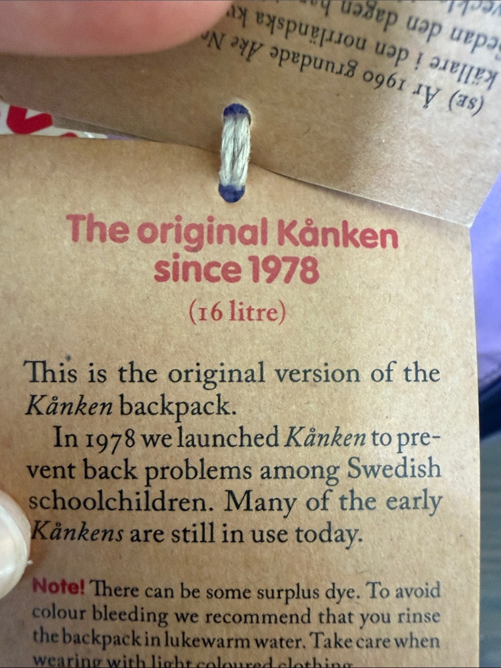 Fjallraven Kanken Kids Backpack Purple Lavender - Picture 3 of 5